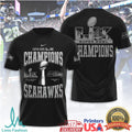 Vintage Style Seattle Seahawks Super Bowl LX Champions Chrome Text T Shirt - Limotees LLC