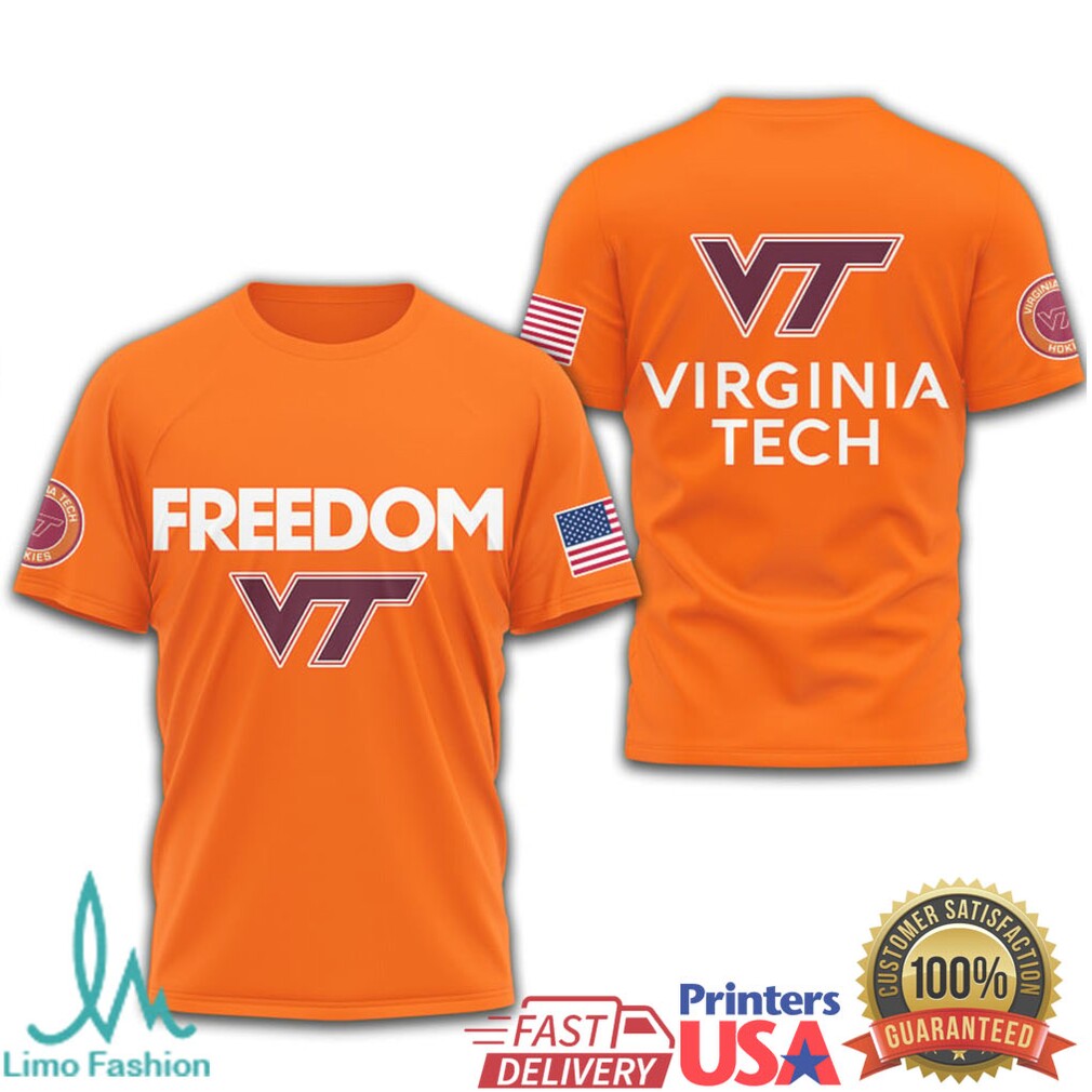 Virginia Tech Hokies Freedom VT Patriotic University Fan T Shirt - Limotees LLC