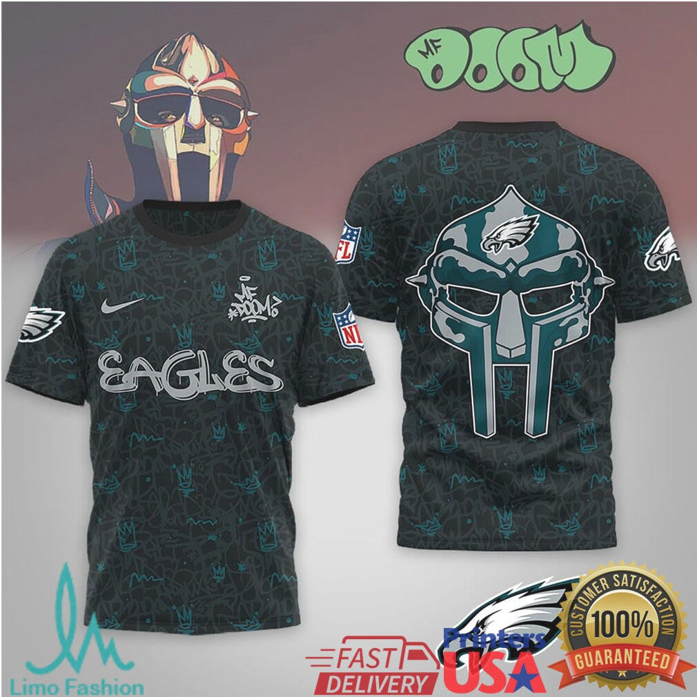 Philadelphia Eagles Official NFL x MF DOOM 3D Shirt - Limotees LLC
