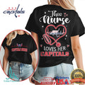 Washington Capitals Nurse T Shirt Hockey Fan Nurse Heartbeat Graphic Shirt - Limotees LLC