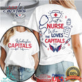 Washington Capitals Nurse T Shirt Just A Nurse Who Loves Capitals Hockey
