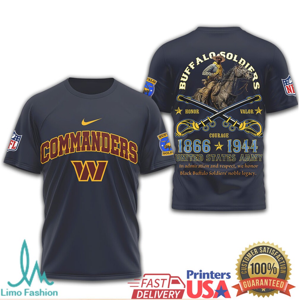 Washington Commanders Buffalo Soldiers US Army Military Heritage T Shirt - Limotees LLC