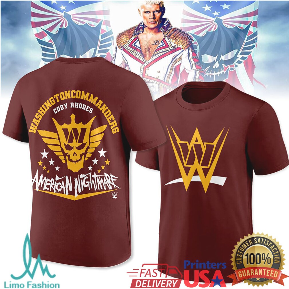 Washington Commanders Cody Rhodes American Nightmare T Shirt - Limotees LLC