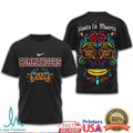 Washington Commanders Day of the Dead Sugar Skull Black Graphic T Shirt - Limotees LLC