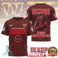 Washington Commanders Deadpool “Let's Fvcking Go” NFL Graphic T Shirt - Limotees LLC