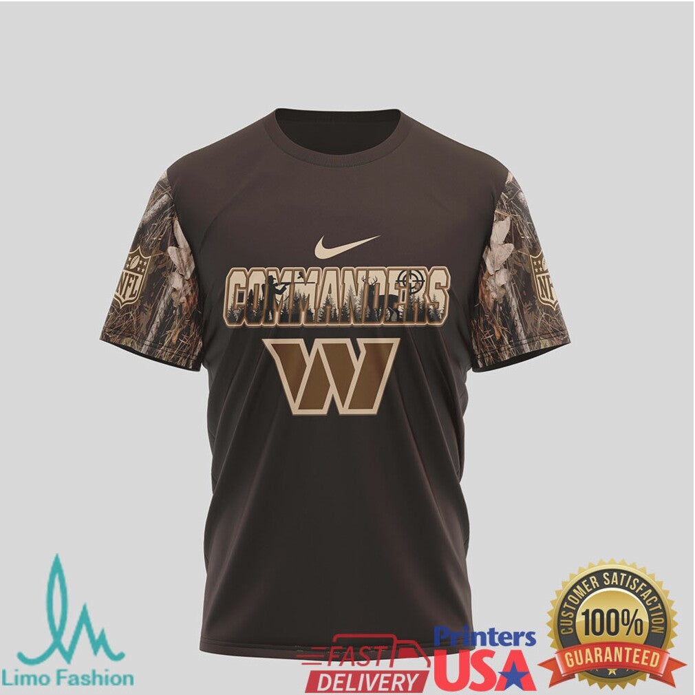 Washington Commanders Deer Hunting Camo Nfl T Shirt