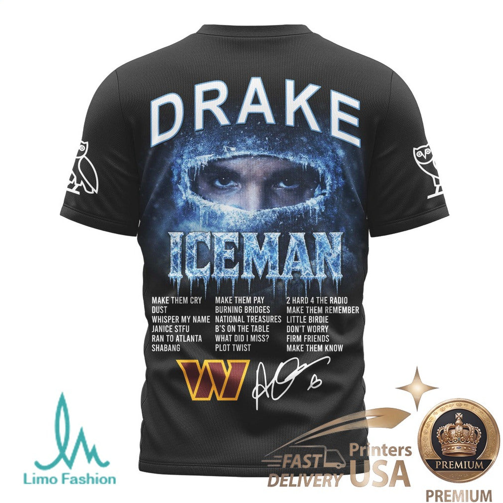 Washington Commanders Drake Iceman OVO Hip Hop Sports Jersey - Limotees LLC