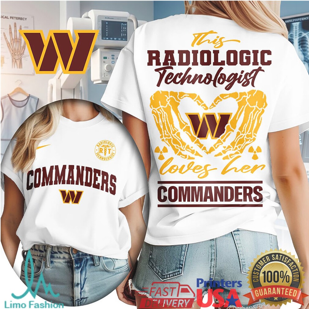 Washington Commanders Football This Radiologic Technologist Loves Her Commanders Women's Fan Medical Professional T Shirt - Limotees LLC