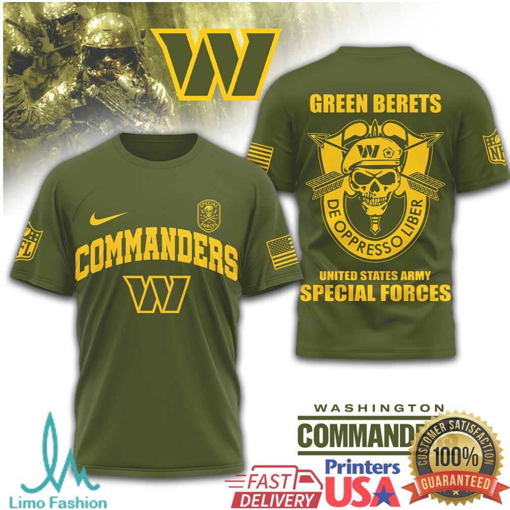 Washington Commanders Green Berets US Army Special Forces Military T Shirt - Limotees LLC