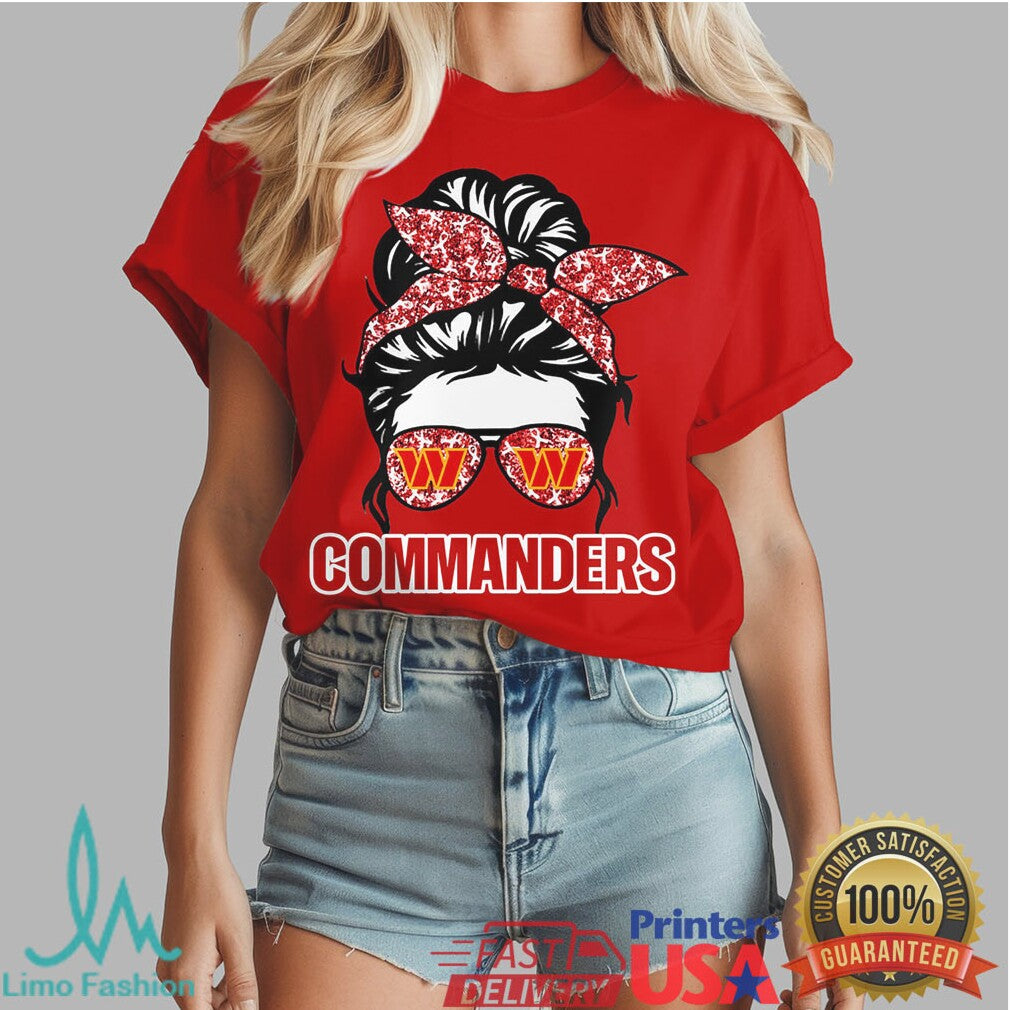 Washington Commanders Heart Disease Awareness T Shirt Red Ribbon Football Fan - Limotees LLC