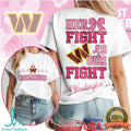 Washington Commanders Her Fight Is Our Fight Breast Cancer Support T Shirt - Limotees LLC