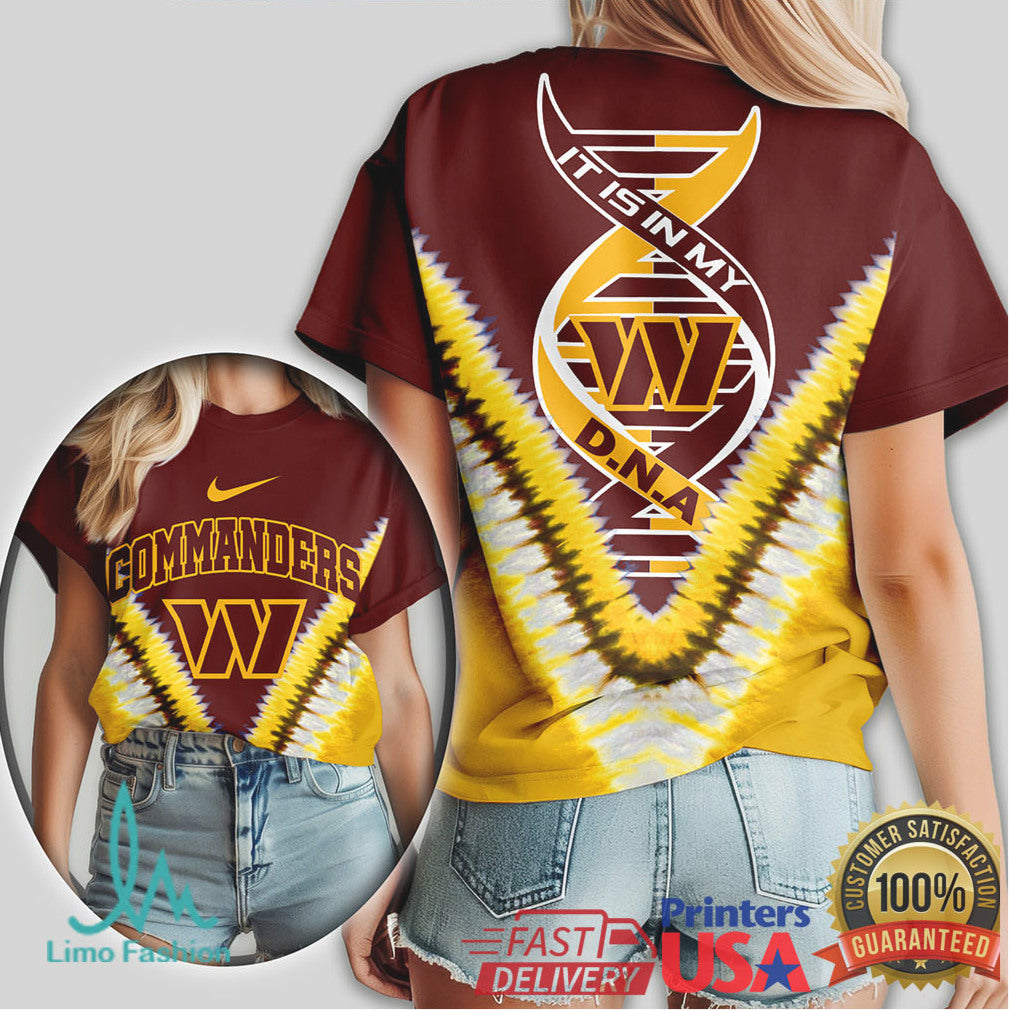 Washington Commanders It Is In My DNA Team Spirit Graphic T Shirt - Limotees LLC