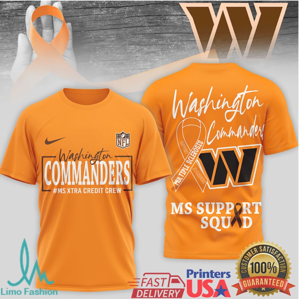 Washington Commanders MS Support Squad Awareness T Shirt - Limotees LLC