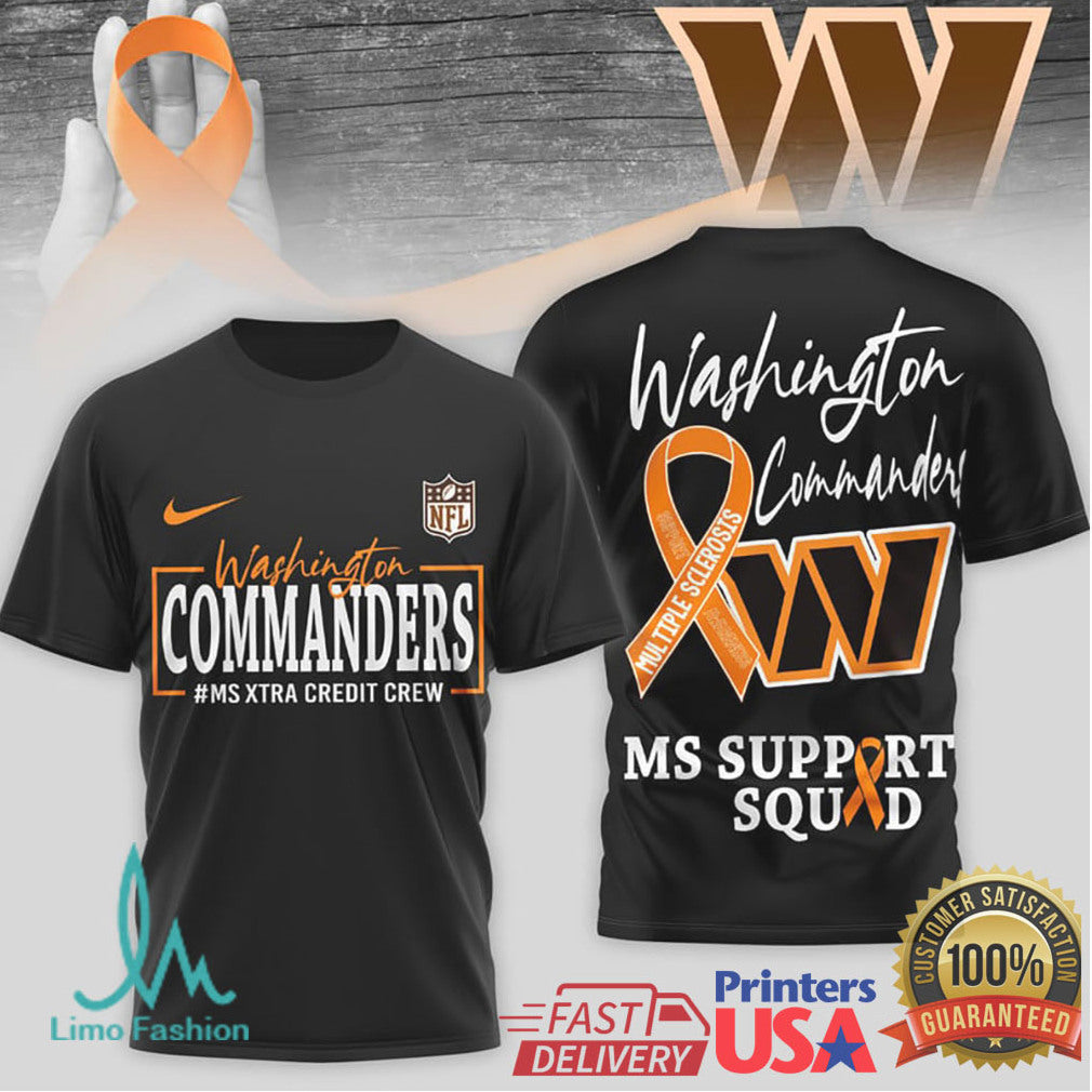 Washington Commanders MS Support Squad Awareness T Shirt - Limotees LLC