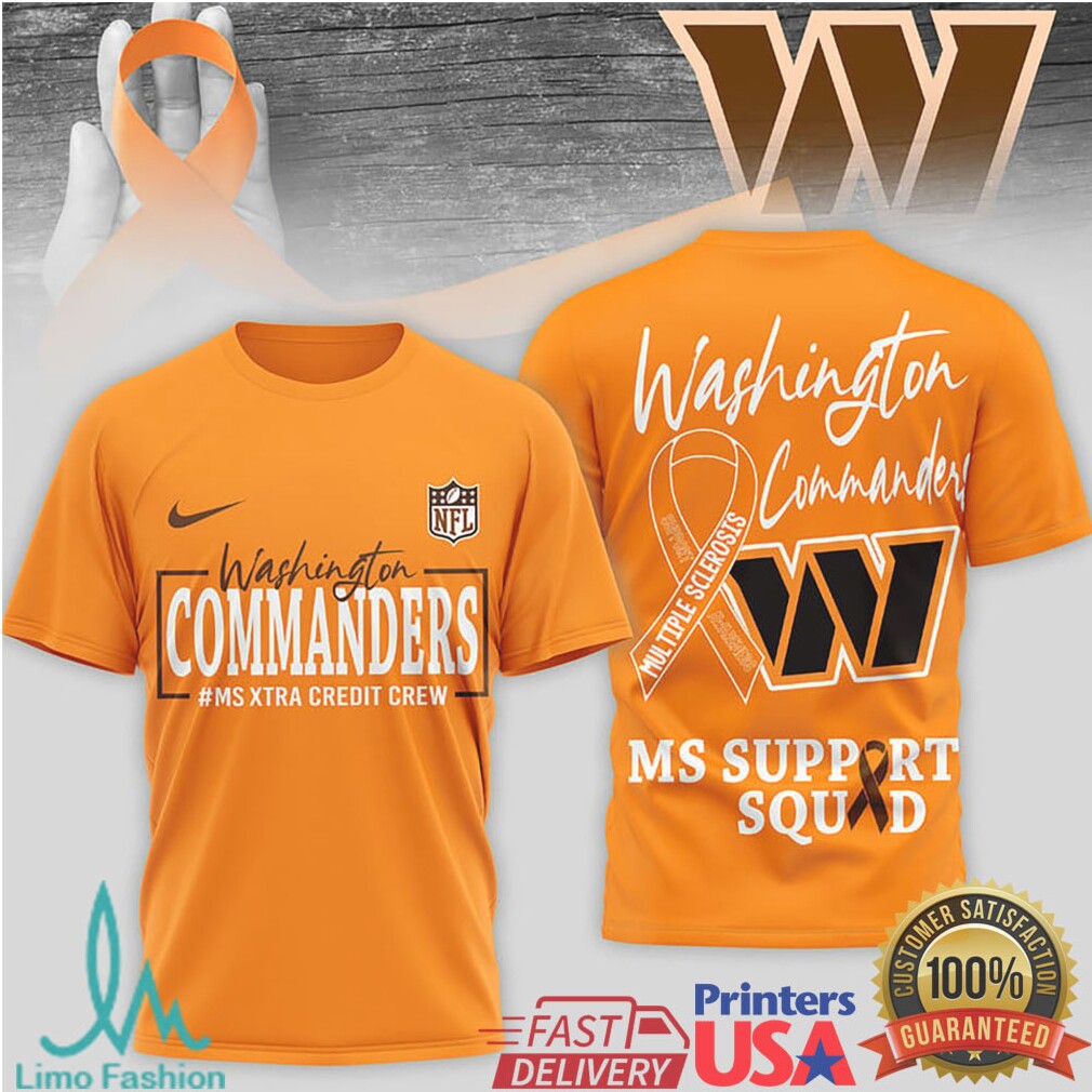 Washington Commanders MS Support Squad Awareness T Shirt - Limotees LLC