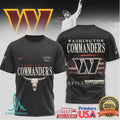 Washington Commanders Military Style Western Skull Graphic T Shirt - Limotees LLC
