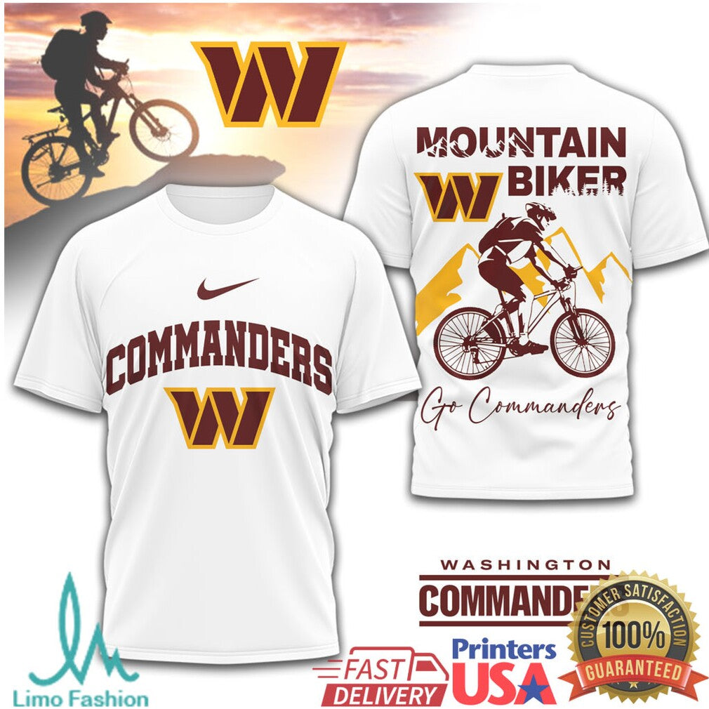 Washington Commanders Mountain Biker Outdoor Adventure Tee - Limotees LLC