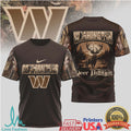 Washington Commanders NFL Deer Hunting Camo Sleeve T Shirt - Limotees LLC