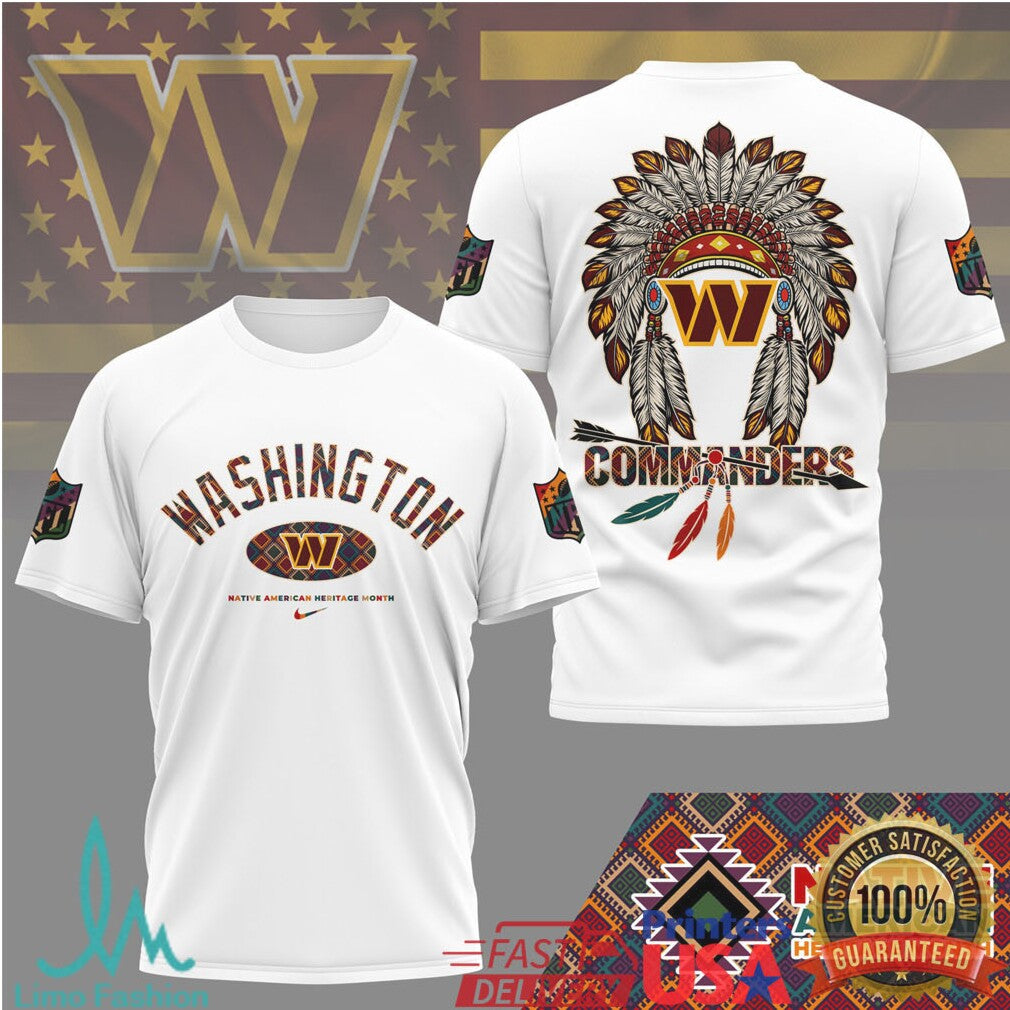 Washington Commanders Native American Heritage Month Tribal T Shirt - Limotees LLC