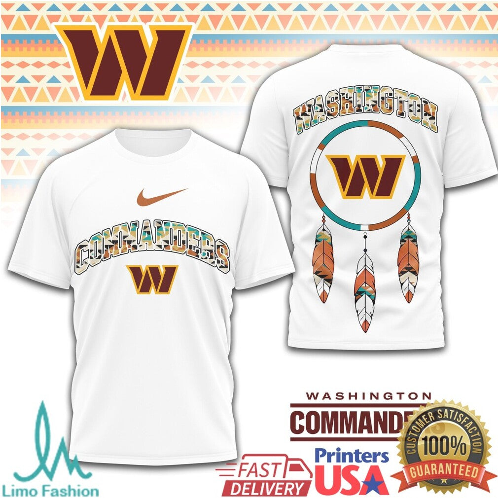 Washington Commanders Native American Inspired Graphics T Shirt - Limotees LLC