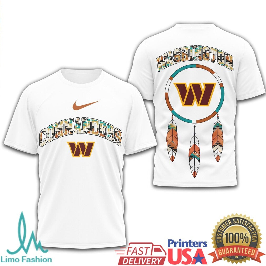 Washington Commanders Native American Inspired Graphics T Shirt - Limotees LLC