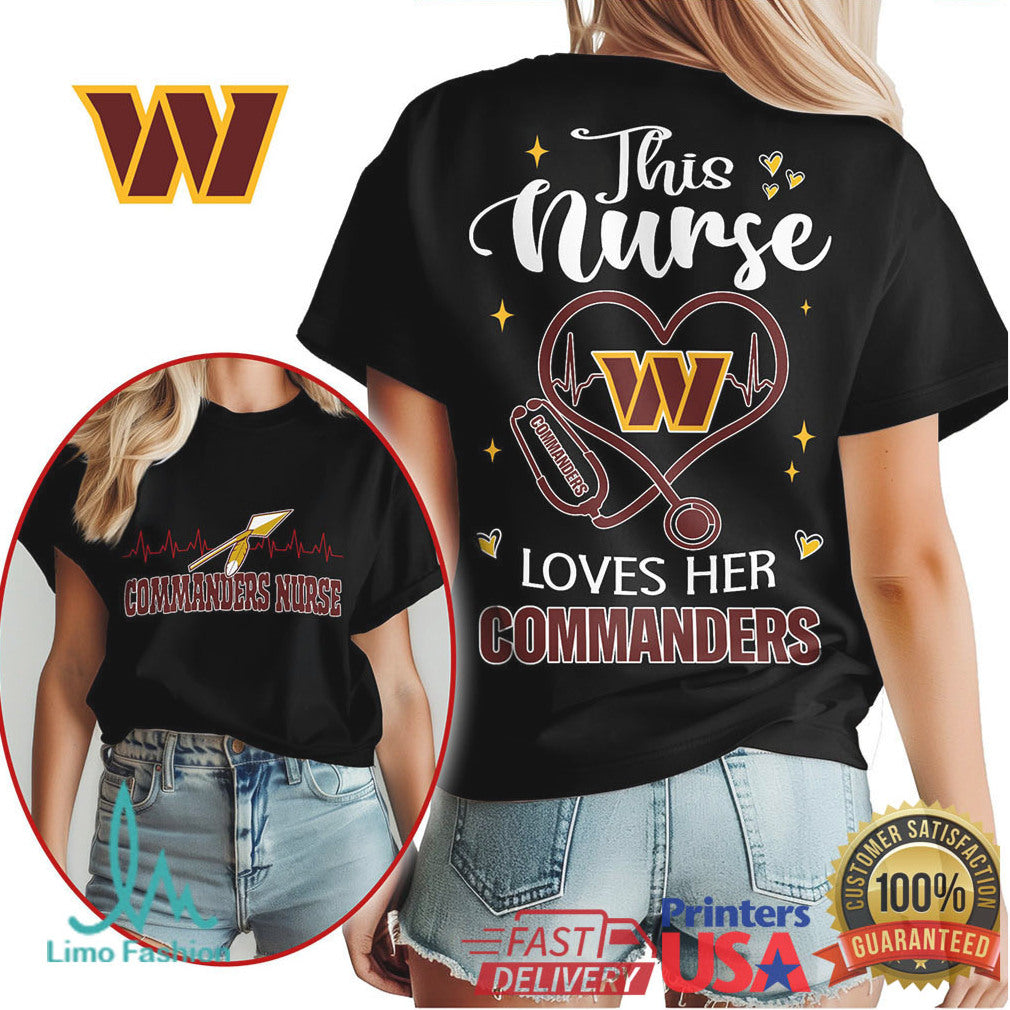 Washington Commanders Nurse Design This Nurse Loves Her Commanders - Limotees LLC