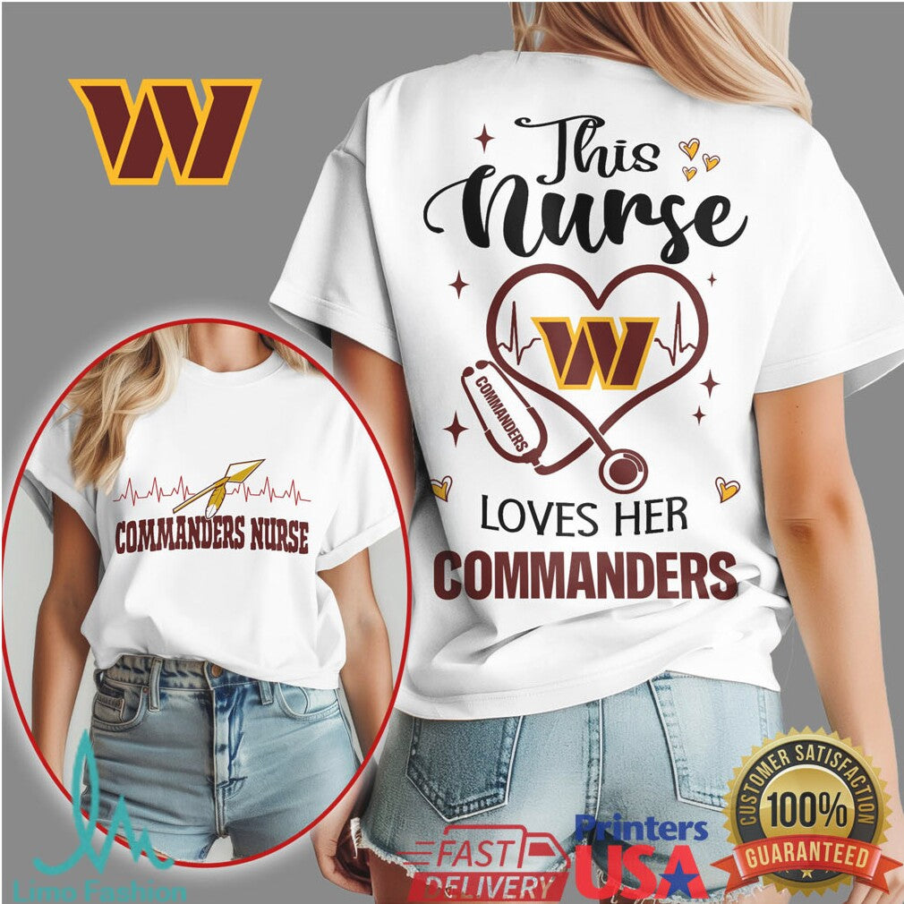 Washington Commanders Nurse Design This Nurse Loves Her Commanders - Limotees LLC