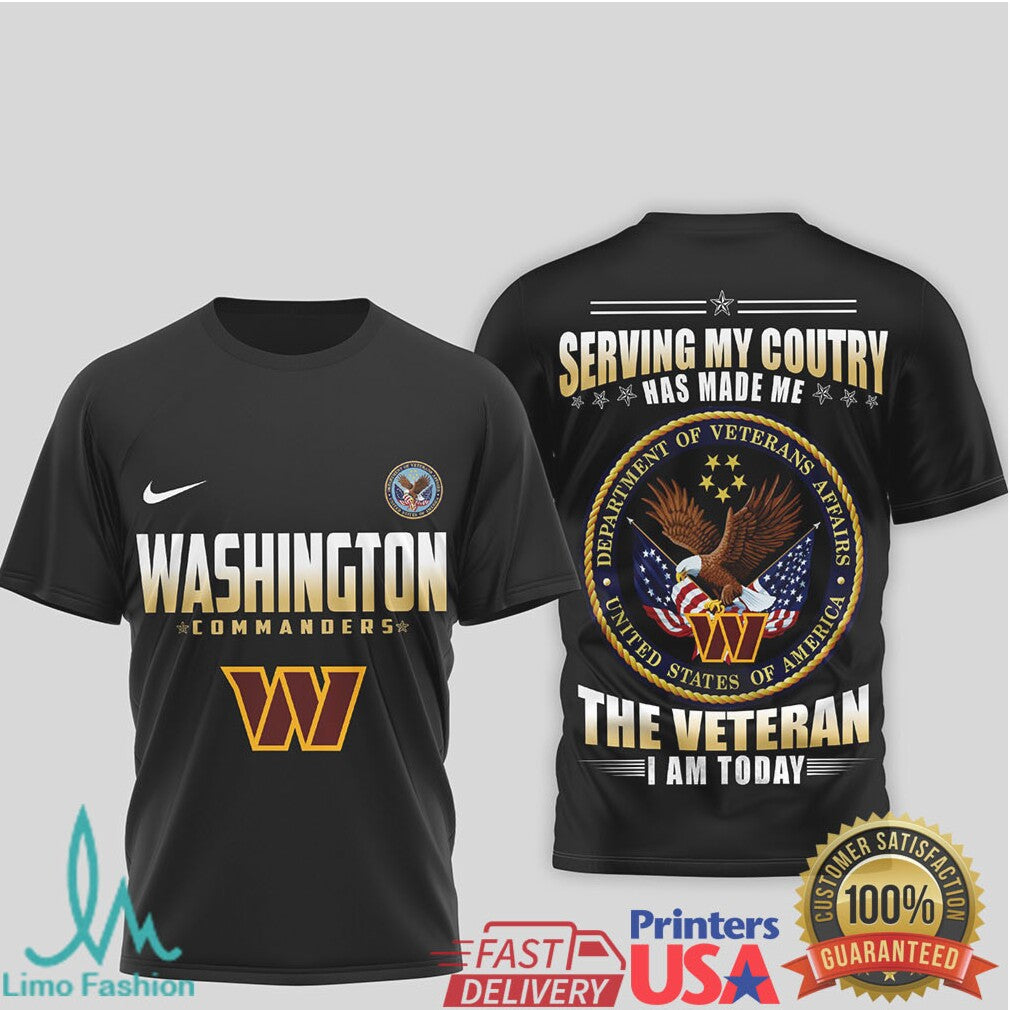 Washington Commanders Official NFL Department Of Veterans Affairs 3D Shirt - Limotees LLC