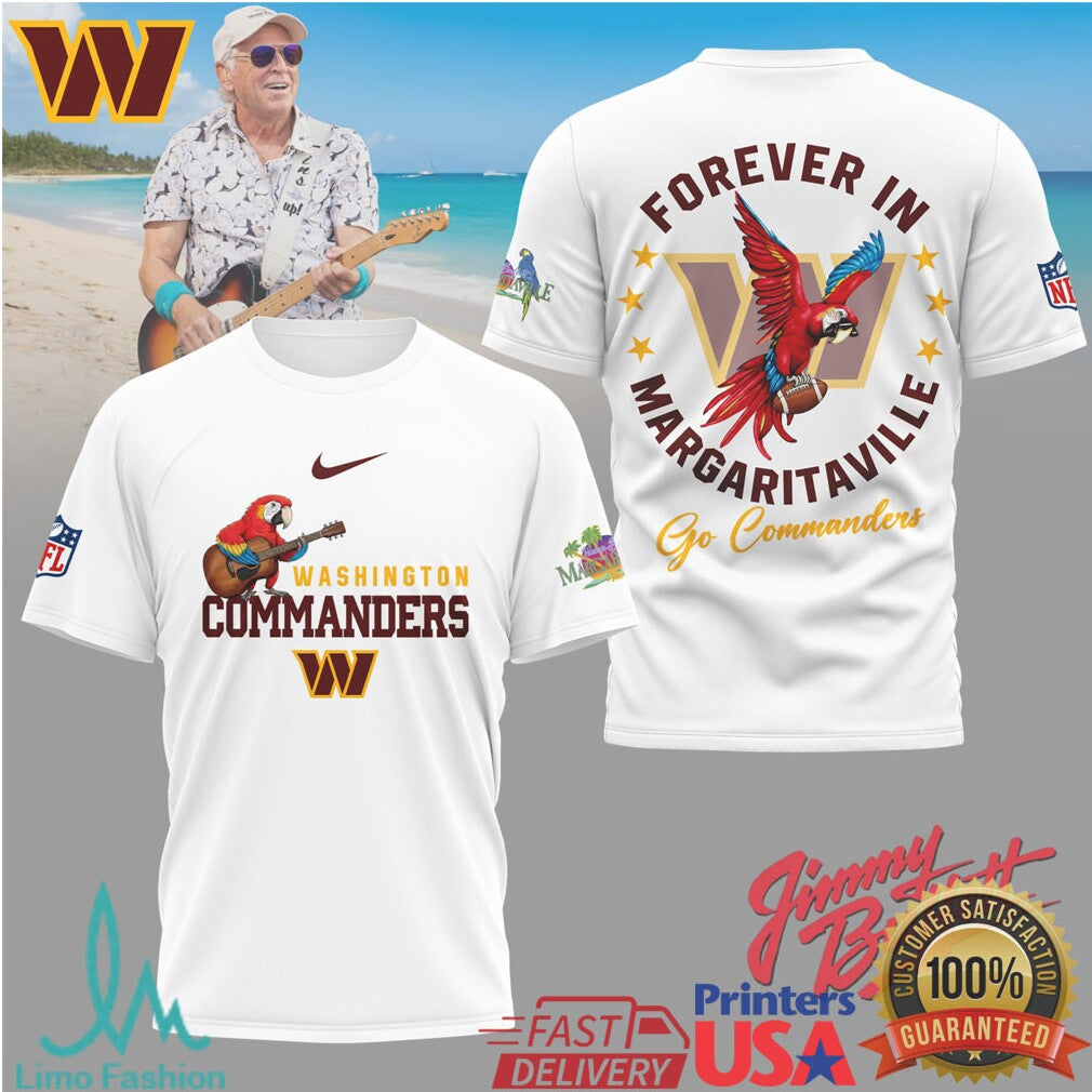 Washington Commanders Official NFL Forever in Margaritaville 3D Shirt - Limotees LLC