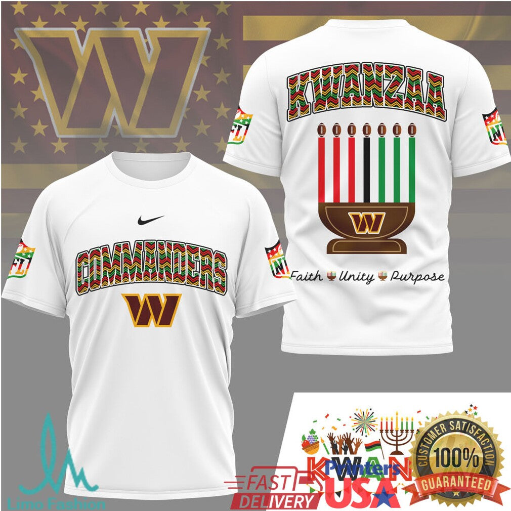 Washington Commanders Official NFL Kwanzaa Pride 3D Shirt - Limotees LLC