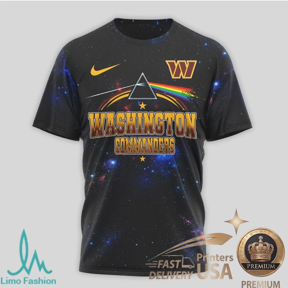 Washington Commanders Pink Floyd Dark Side Of The Moon Band T Shirt - Limotees LLC