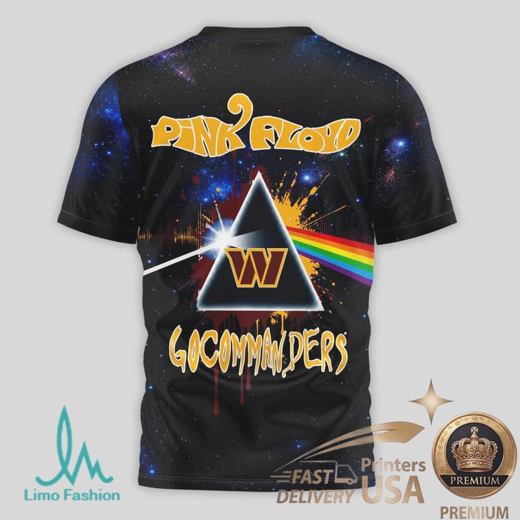 Washington Commanders Pink Floyd Dark Side Of The Moon Band T Shirt - Limotees LLC
