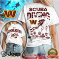 Washington Commanders Scuba Diving Graphic Tee NFL Fan Summer Gear - Limotees LLC