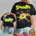 Washington Commanders SpongeBob Football Cartoon Graphic T Shirt - Limotees LLC