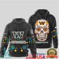 Washington Commanders Sugar Skull NFL Football Fan T Shirt - Limotees LLC