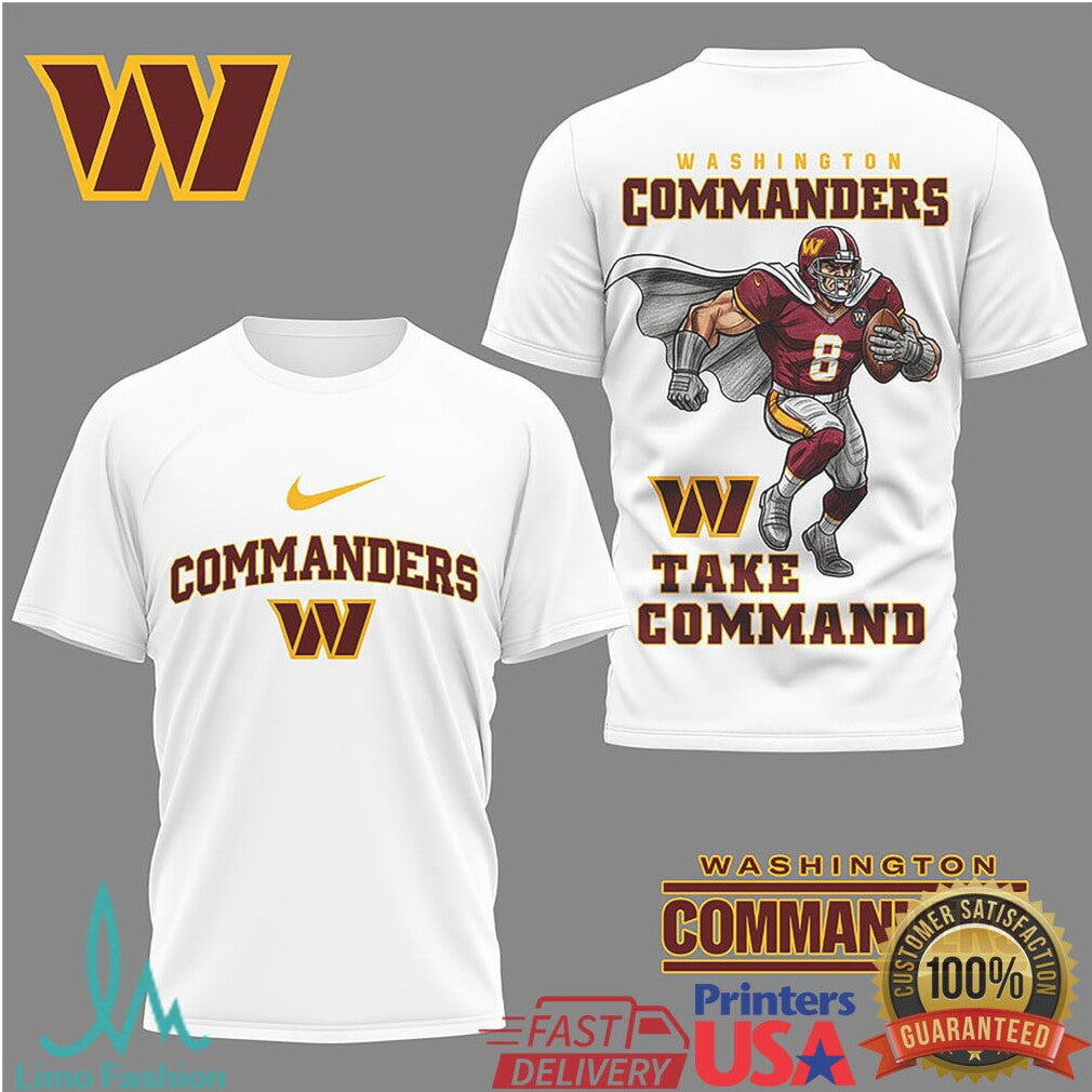 Washington Commanders “Take Command” Superhero Graphic T Shirt - Limotees LLC
