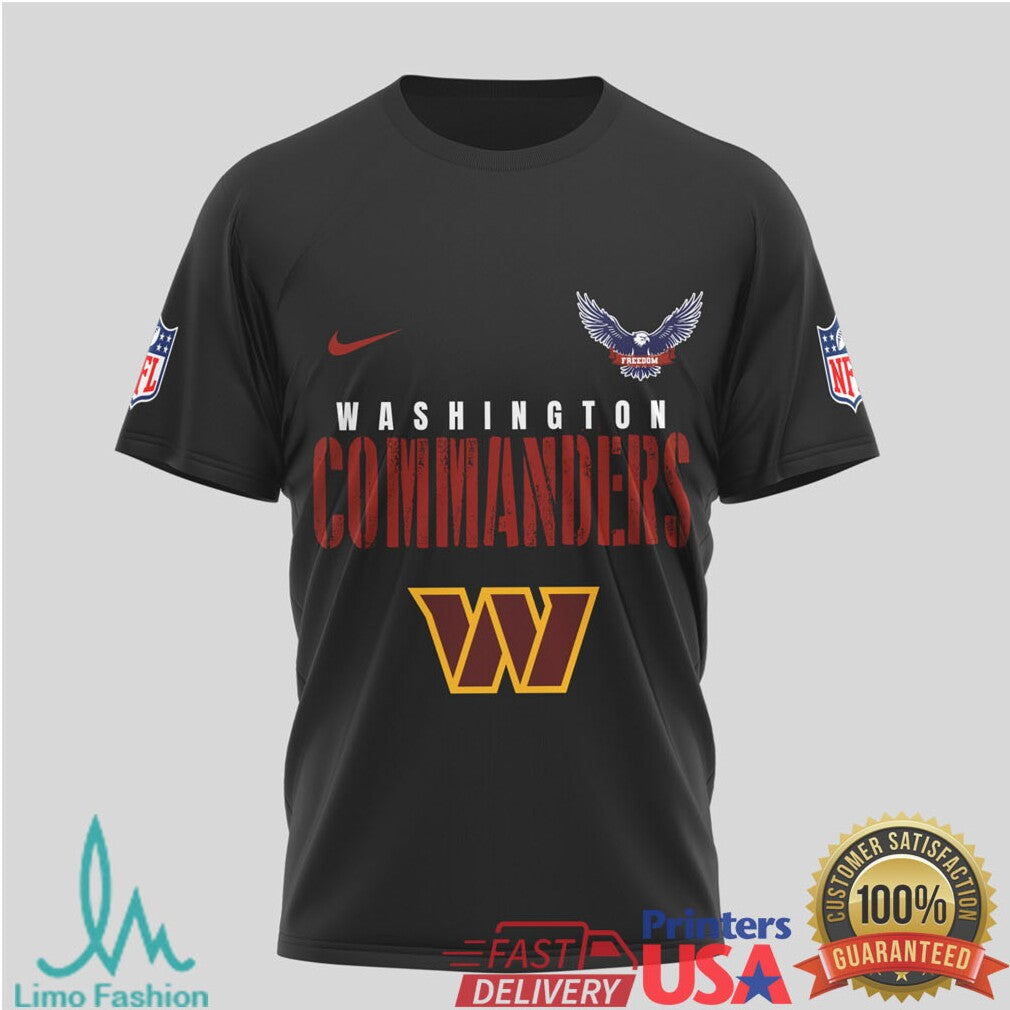 Washington Commanders Thank You Veterans Military Appreciation Black T Shirt - Limotees LLC
