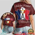 Washington Commanders Vive la France Paris Eiffel Tower NFL T Shirt - Limotees LLC