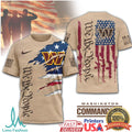 Washington Commanders We The People Patriotic Tan Graphic Tee - Limotees LLC