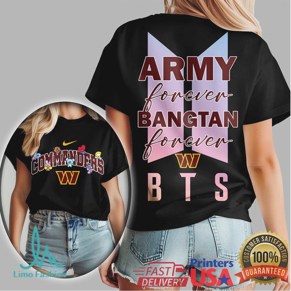 Washington Commanders x BTS Army Forever Bangtan NFL Fan Shirt - Limotees LLC