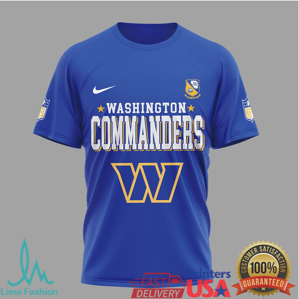 Washington Commanders x Blue Angels 80th Anniversary 3D T Shirt - Limotees LLC