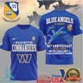 Washington Commanders x Blue Angels 80th Anniversary Navy Flight T Shirt - Limotees LLC