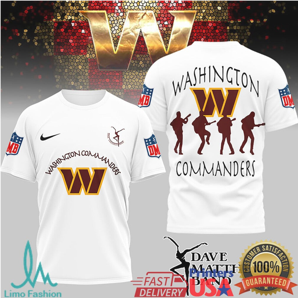Washington Commanders x Dave Matthews Band NFL Fan Mashup T Shirt - Limotees LLC