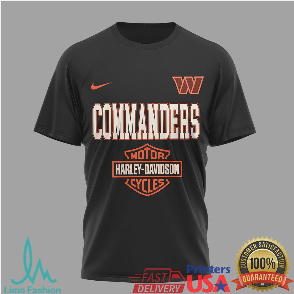 Washington Commanders x Harley Davidson Ride The Legend T Shirt - Limotees LLC