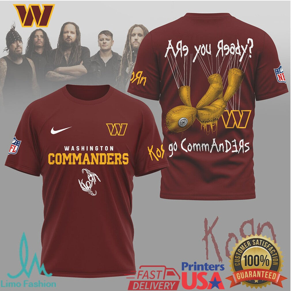 Washington Commanders x Korn Voodoo Doll Alternative NFL T Shirt - Limotees LLC