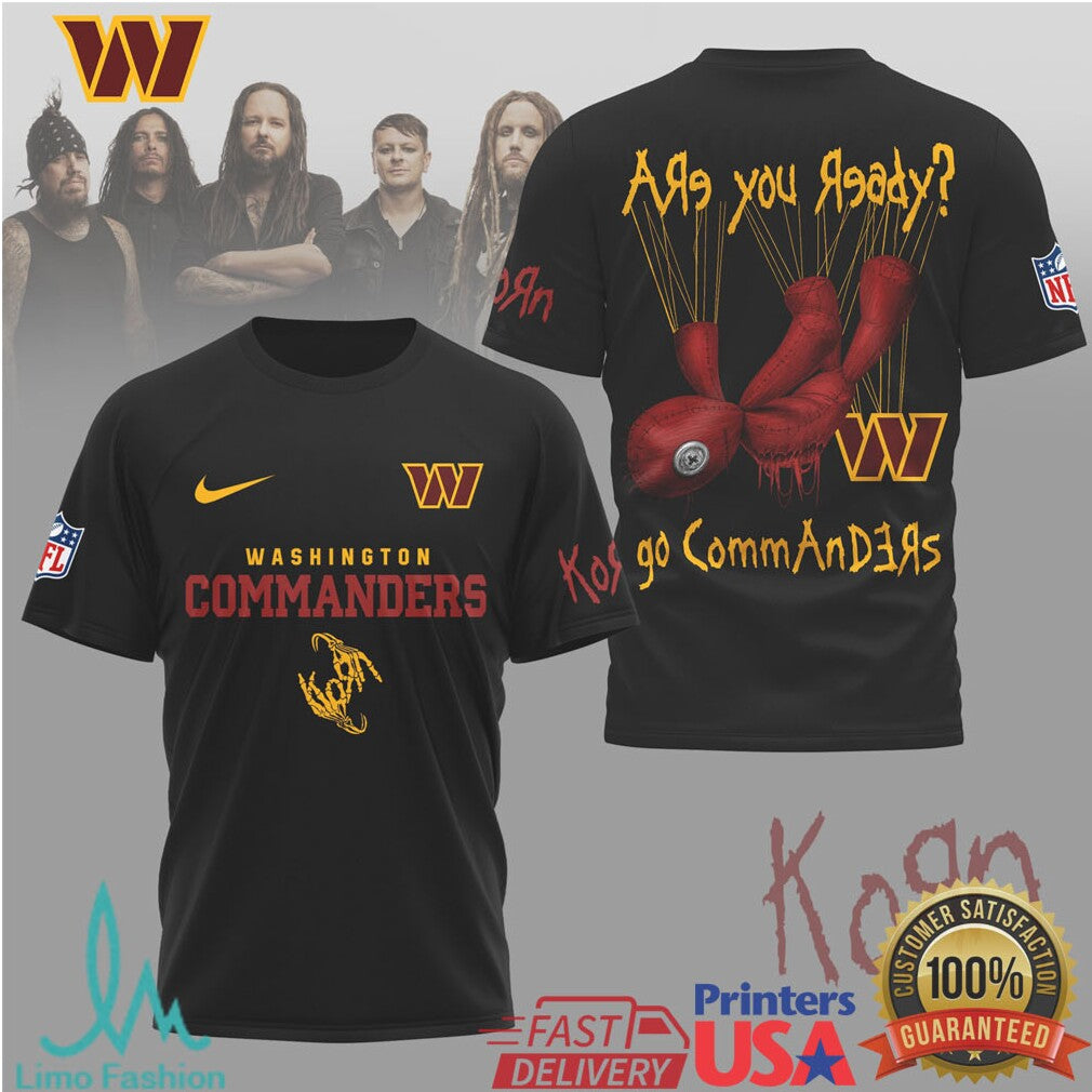 Washington Commanders x Korn Voodoo Doll Alternative NFL T Shirt - Limotees LLC