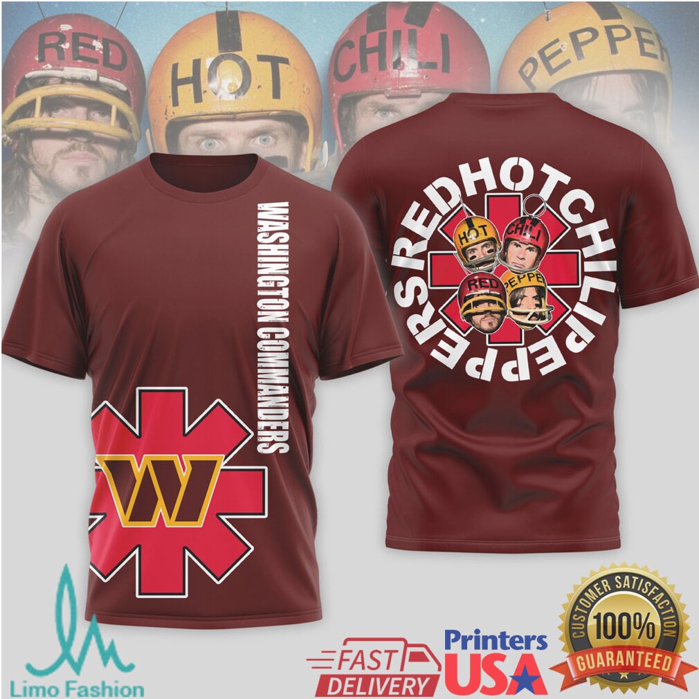 Washington Commanders x Red Hot Chili Peppers T Shirt - Limotees LLC