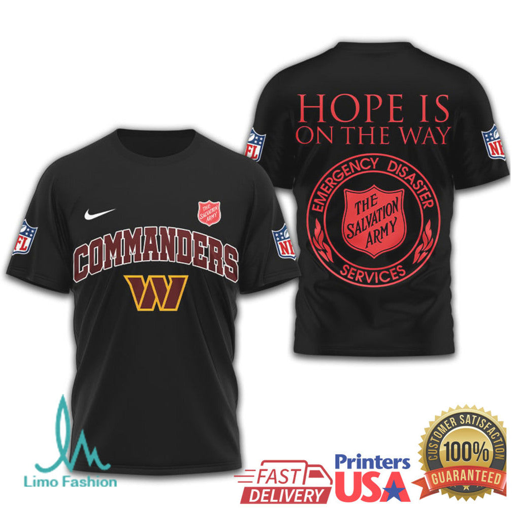 Washington Commanders x Salvation Army Disaster Services Charity Graphic Tee - Limotees LLC