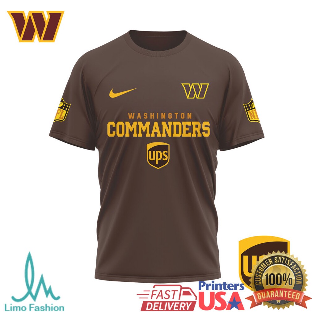 Washington Commanders x UPS Brown and Proud Gameday Fan T Shirt - Limotees LLC
