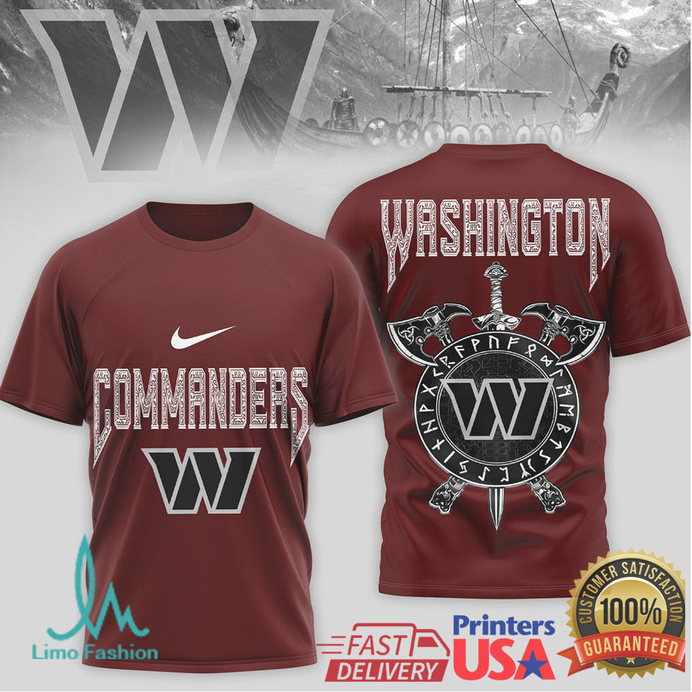 Washington CommandersOfficial NFL Viking 3D Shirt - Limotees LLC